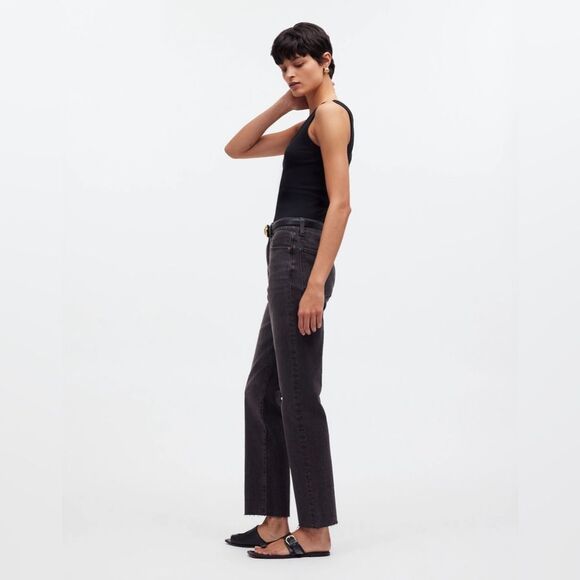 Madewell NWT Tall 90s Straight Crop Jeans Size 30T in Benley Wash - Picture 3 of 14